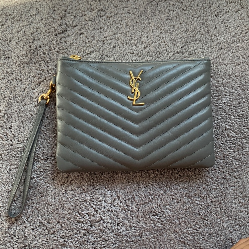 YSL POUCH MONO NEW JOLIE FOG